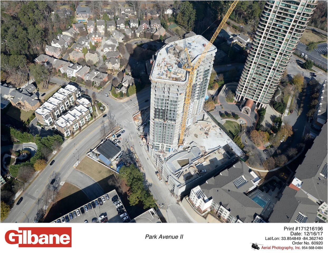 Aerial view of Park Avenue II construction.